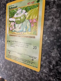 Bulbasaur 44/102 base set shadowless unlimited Pokemon TCG WoTC 1999 Vintage - Image 3