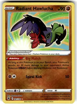 2022 Pokemon Astral Radiance Radiant Hawlucha #081/189 - Image 1