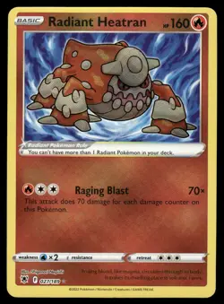 Pokemon TCG SWSH10: Astral Radiance #027/189 Radiant Heatran NM - Image 1