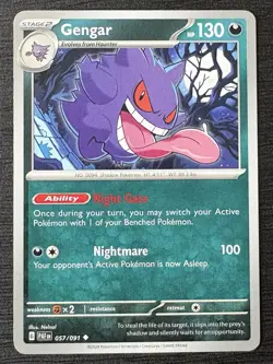 Pokemon TCG - Gengar 057/091 57 - Rare - Paldean Fates - NM - Image 1