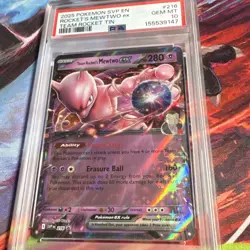 Pokemon Team Rocket's Mewtwo ex 216 Scarlet & Violet Promo Holo PSA 10 280 HP - Image 3