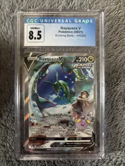 Pokemon Rayquaza v Alt Art 194/203 Evolving Skies CGC 8.5 - Image 1