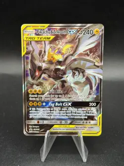 NEAR MINT - Pikachu & Zekrom GX TAG TEAM Promo SM168 - Pokemon NM HB3 - Image 1