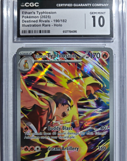 Pokemon Ethan's Typhlosion Destined Rivals Illustration Rare CGC 10 Holo - Image 1