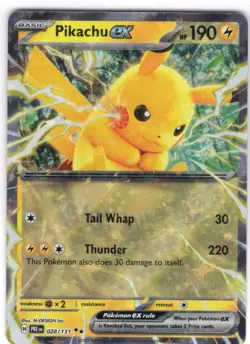 Pikachu ex 028/131 Double Rare Prismatic Evolutions Pokemon Near Mint - Image 1
