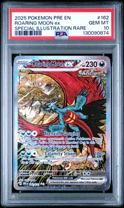 2025 POKEMON PRE EN-PRISMATIC EVOLUTIONS #162 ROARING MOON EX PSA 10 - Image 1