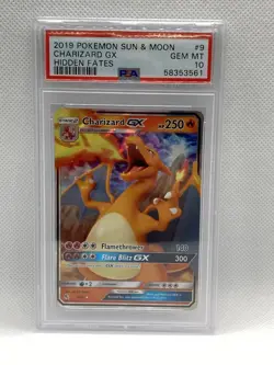 2019 Pokemon Charizard GX Hidden Fates Gem MT 10 PSA Graded Card - Image 1