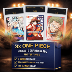3x One Piece HOFSM 10 Graded Anime Cards Mystery Pack - Image 1