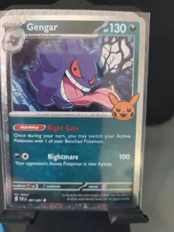 Pokemon Card Gengar Trick or Trade Cosmos Holo 2024 057/091 NM - Image 1