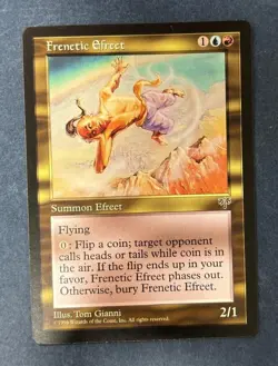 MTG MIRAGE FRENETIC EFREET NM MAGIC THE GATHERING CREATURE RARE ENGLISH CARD - Image 1
