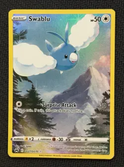 Swablu GG27/GG70 Crown Zenith: Galarian Gallery Ultra Rare Holo Pokemon Card NM - Image 1
