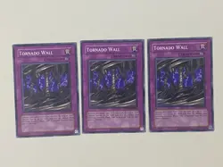 Yugioh - Tornado Wall x 3 - NM - Plus Free Holo Card - Image 1