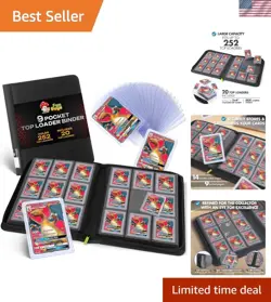 Zippered Toploader Album for 252 Trading Cards - Suede Lined & Durable - Image 1