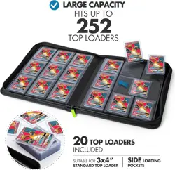 Zippered Toploader Album for 252 Trading Cards - Suede Lined & Durable - Image 4