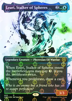 MTG COMPLEAT FOIL Ezuri, Stalker of Spheres Showcase - Phyrexia: All Will Be One - Image 1