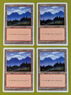 Mountain (445) x4 Fifth Edition 5th 4x Magic the Gathering MTG White Border - Image 1