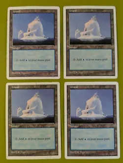 Island (437) x4 Fifth Edition 5th 4x Magic the Gathering MTG White Border - Image 1