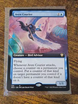 Magic The Gathering MTG - Aven Courier (Extended Art) - Streets of New Capenna - Image 1