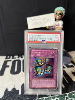 2002 Super Rare 1st First Edition Magical Hats Yugioh Card PSA 9 Mint - Image 2
