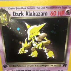 Wizards of the Coast Pokemon TCG Dark Alakazam 1/82 Team Rocket 1st Holo 60 HP - Image 5
