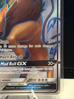 Pokemon Tauros GX Ultra Rare Full Art Holo 144/149 SM Base Set EN NM - Image 3