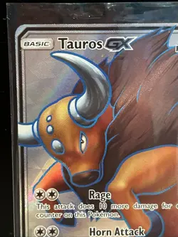 Pokemon Tauros GX Ultra Rare Full Art Holo 144/149 SM Base Set EN NM - Image 5