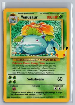 Venusaur 15/102 Classic Collection Celebrations: Classic Collection Pokemon NM - Image 1