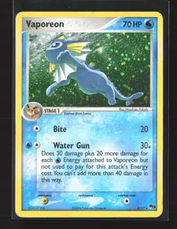 Pokemon POP Series 3 #006/017 Rare,Holo Vaporeon - Image 1