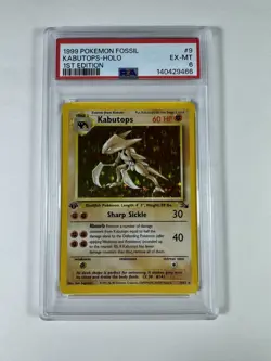 1999 Pokemon Fossil Kabutops Holo 1st Edition #9/62 – PSA 6 (NM) - Image 1