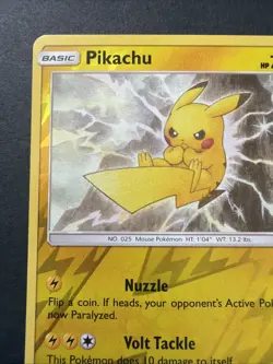 Pikachu Pokemon TCG Sun & Moon Reverse Holo - Cosmic Eclipse 66/236 NM 2019 - Image 3