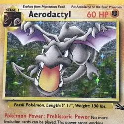 Pokemon Vintage Holo Aerodactyl 1/62 Fossil WotC 1999 - Image 2