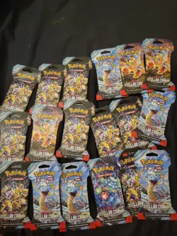 Lot- 18 Stellar Crown Pokemon Sleeved Booster Packs 820650853258 - Image 1