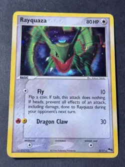 Pokemon TCG Rayquaza 3/17 POP Series 1 Holo Rare English 2006 HP-MP - Image 1
