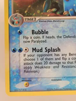 Swampert 5/17 - Rare Holo - Pop Series 1 - Damaged - Image 5
