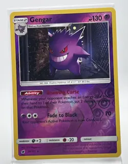 Gengar Reverse Holo 38/111 Pokemon Card 2017 Crimson Invasion LP - Image 1