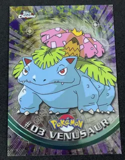 Pokemon TCG Topps Chrome Venusaur #03 Holo Mint condition Red Label - Image 1