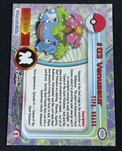 Pokemon TCG Topps Chrome Venusaur #03 Holo Mint condition Red Label - Image 2