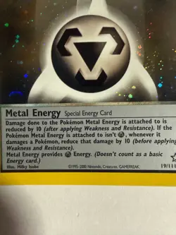 2000 Pokemon Neo Genesis Metal Energy 19/111 Holo Rare WOTC Vintage - Image 2