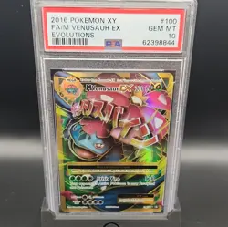 Pokemon 2016 XY Evolutions M Venusaur EX 100/108 Full Art Holo PSA 10 - Image 1