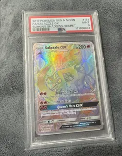 Pokemon TCG Salazzle GX Burning Shadows 151/147 Holo Secret Rare PSA 9 - Image 1