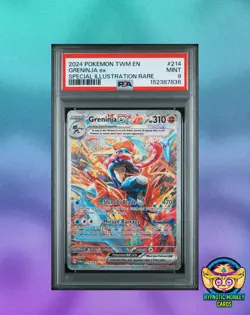 Pokemon GRENINJA ex 214 Twilight Masquerade PSA 9 - Image 1