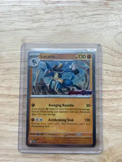 Lucario 114/198 Cosmos Holo Scarlet & Violet Stamped Pokemon TCG Near Mint - Image 1