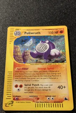 Pokemon SKYRIDGE - #H24/H32 Poliwrath - Holo - ENG - Lightly Played - Image 4