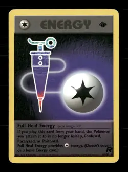 Full Heal Energy 81/82 Team Rocket 1st Edition MP Pokemon - Image 1