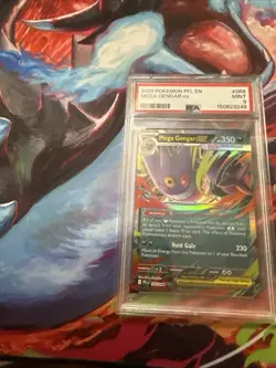 2025 POKEMON PHANTASMAL FLAMES EN #056 MEGA GENGAR ex PSA 9 - Image 1