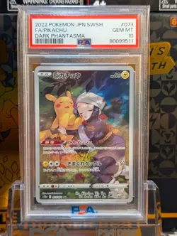 PSA 10 GEM MINT Pikachu 073/071 CHR Dark Phantasma Japanese Pokemon 2022 - Image 1