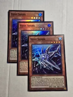 3X Yugioh Veiss Shark MZMU-EN034 Super Rare 1st Edition NM - Image 1