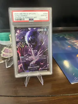 2025 One Piece OP12 EN Special Alternate Art #004 Zoro-Juurou PSA 10 GEM MINT - Image 1
