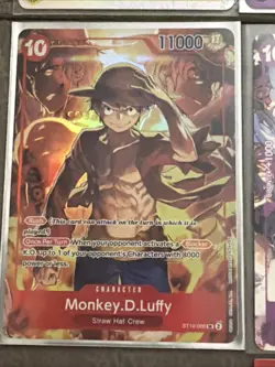 One Piece CCG Lot Of 7 Monkey D Luffy Cards Bandai 2324 World Tour Stamp G2U - Image 3