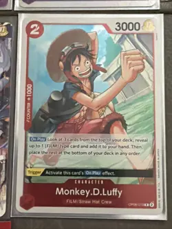 One Piece CCG Lot Of 7 Monkey D Luffy Cards Bandai 2324 World Tour Stamp G2U - Image 5
